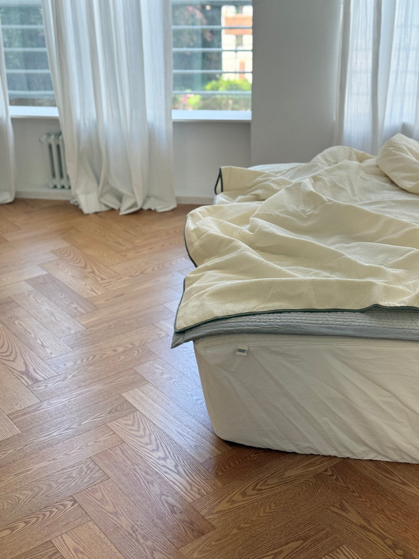 Cooling Reversible Comforter Set – Cotton Front & Cooling Duralon Back Lightweight Summer Bedding Set