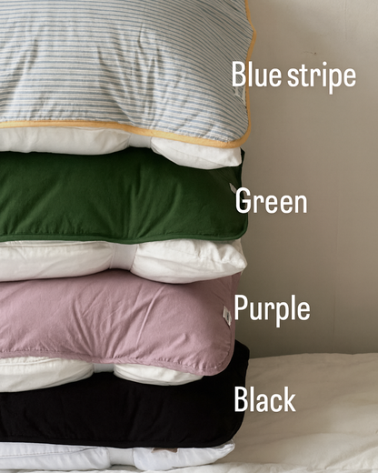 Washed Cotton Elastic Pillow Cover – Dust-Free, Easy to Change