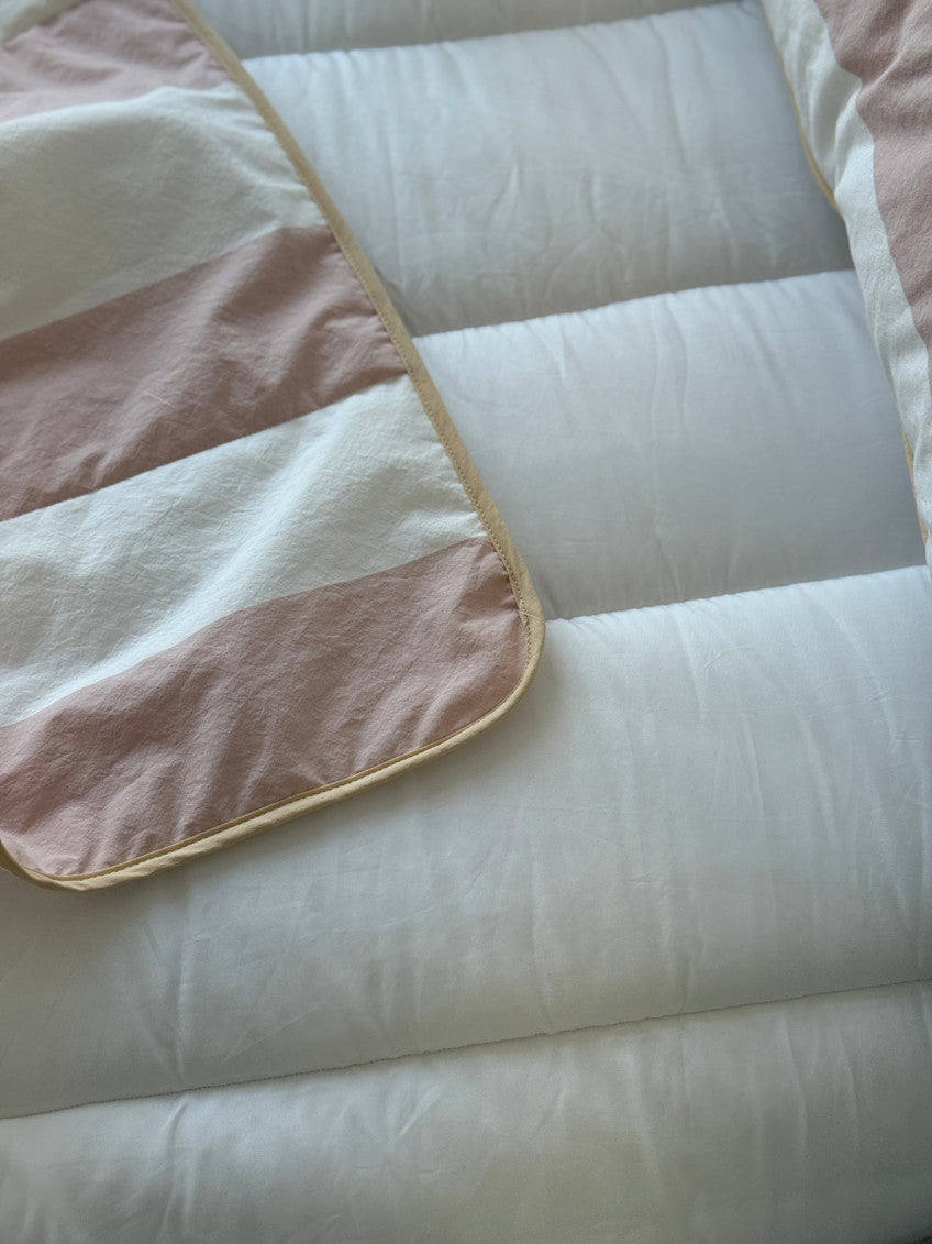 Cooling Reversible Comforter Set (Pink) – Cotton Front & Cooling Duralon Back Lightweight Summer Bedding Set