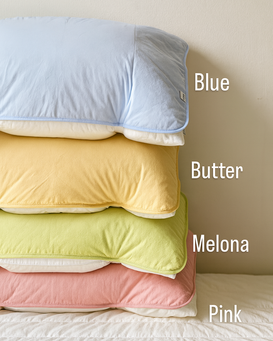 Washed Cotton Elastic Pillow Cover – Dust-Free, Easy to Change