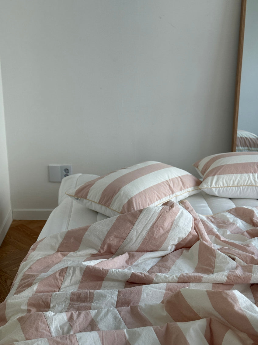 Cooling Reversible Comforter Set (Pink) – Cotton Front & Cooling Duralon Back Lightweight Summer Bedding Set