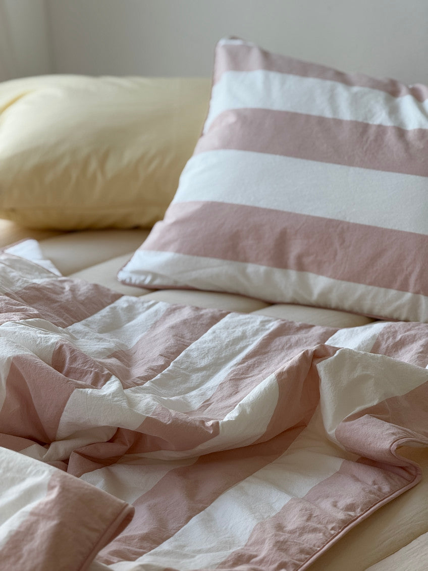 Cooling Reversible Comforter Set (Pink) – Cotton Front & Cooling Duralon Back Lightweight Summer Bedding Set