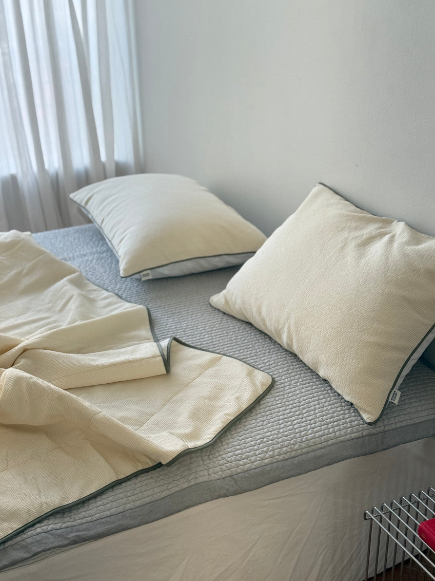 Cooling Reversible Comforter Set – Cotton Front & Cooling Duralon Back Lightweight Summer Bedding Set
