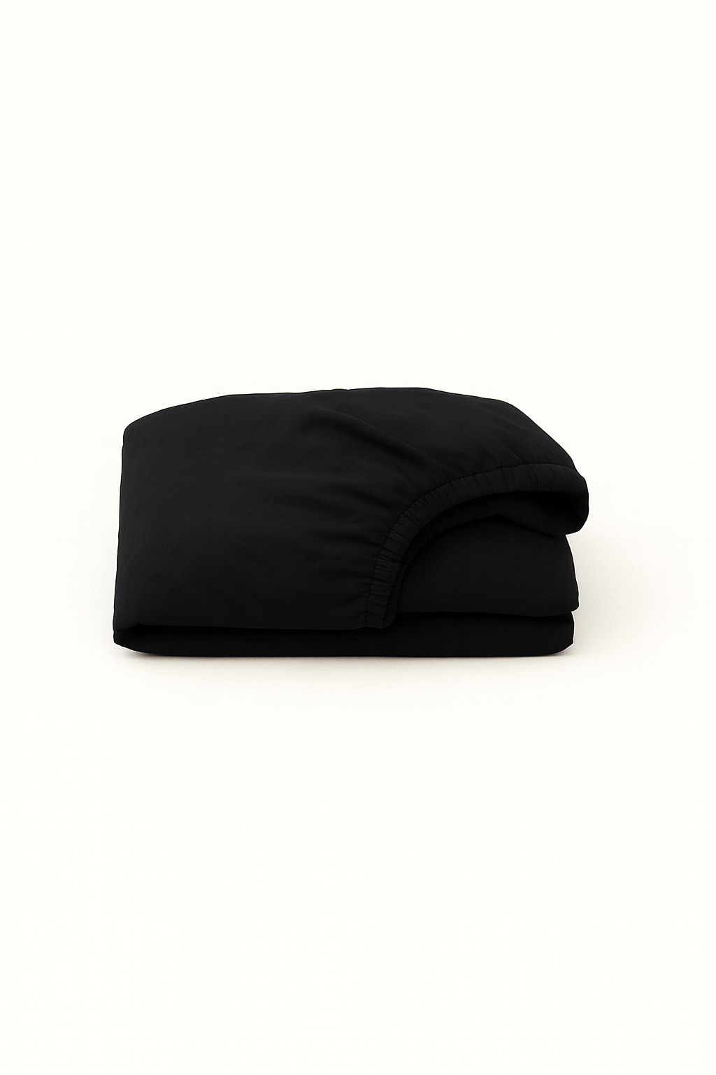 Washed Cotton Quilted Mattress Fitted Sheet– Black