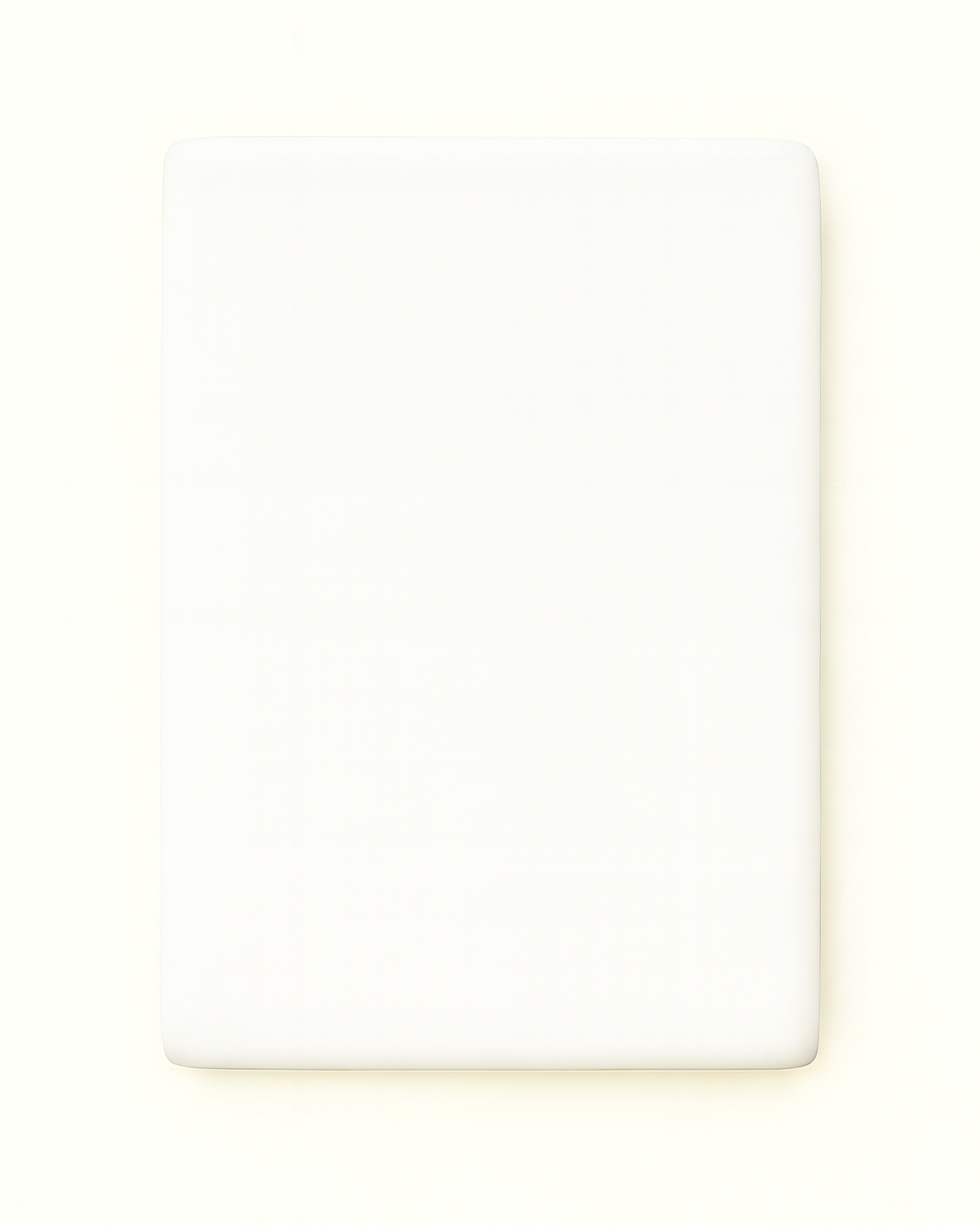 Washed Cotton Quilted Mattress Fitted Sheet – White