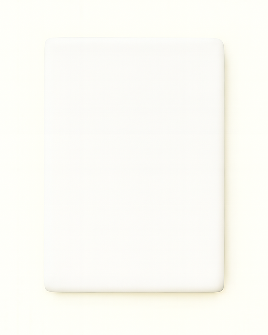 Washed Cotton Quilted Mattress Fitted Sheet – White