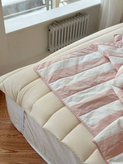 Cooling Reversible Comforter Set (Pink) – Cotton Front & Cooling Duralon Back Lightweight Summer Bedding Set