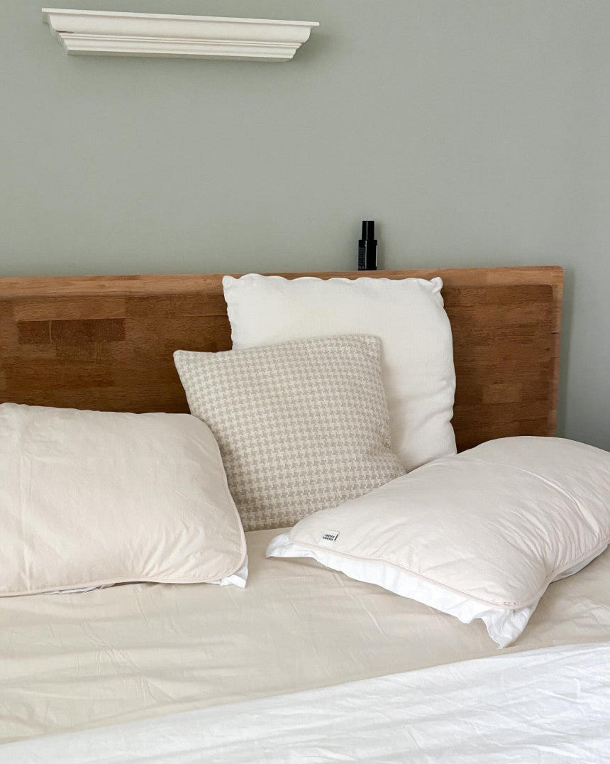 Washed Cotton Elastic Pillow Cover – Dust-Free, Easy to Change