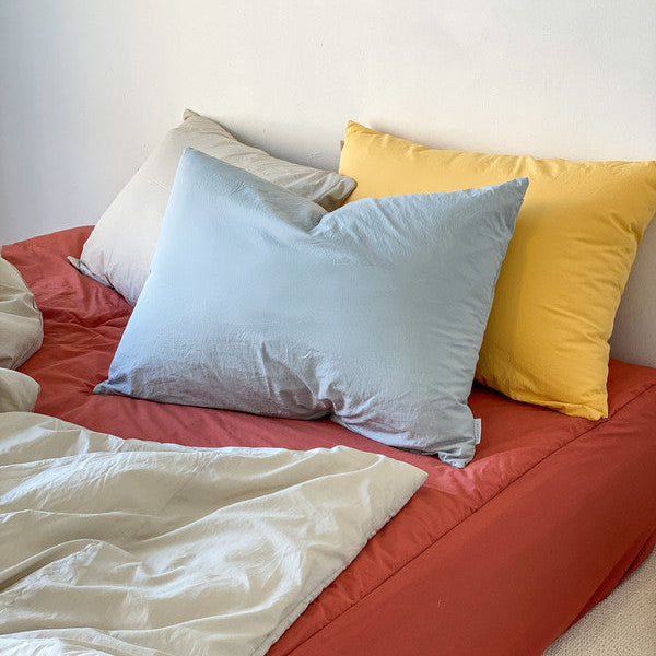 Washed Cotton Quilted Mattress Fitted Sheet – Deep Carrot