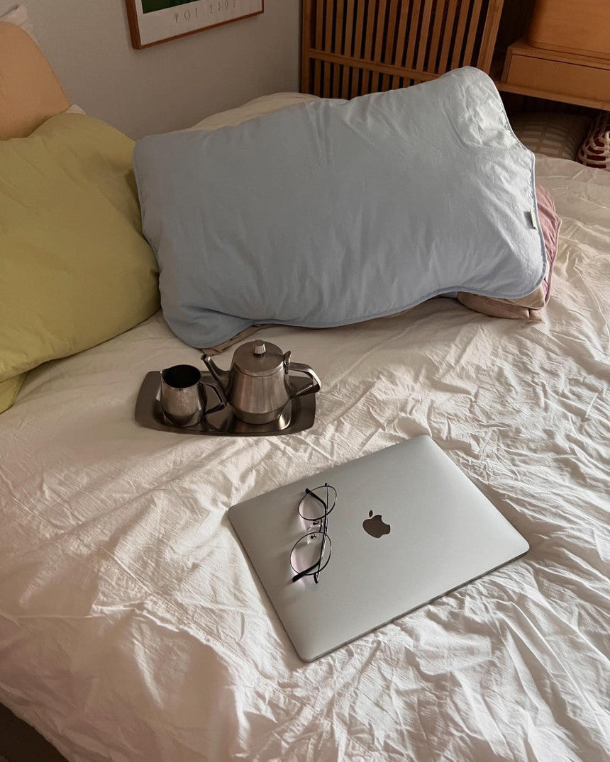 Washed Cotton Elastic Pillow Cover – Dust-Free, Easy to Change