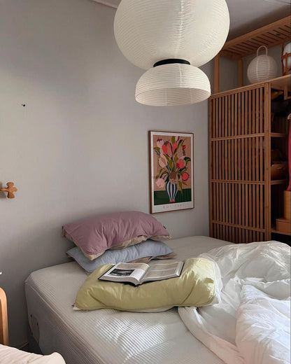 Washed Cotton Elastic Pillow Cover – Dust-Free, Easy to Change