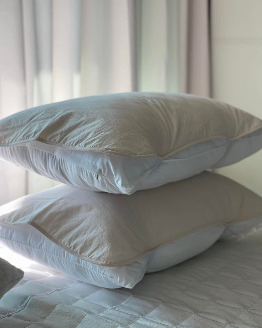 Washed Cotton Elastic Pillow Cover – Dust-Free, Easy to Change