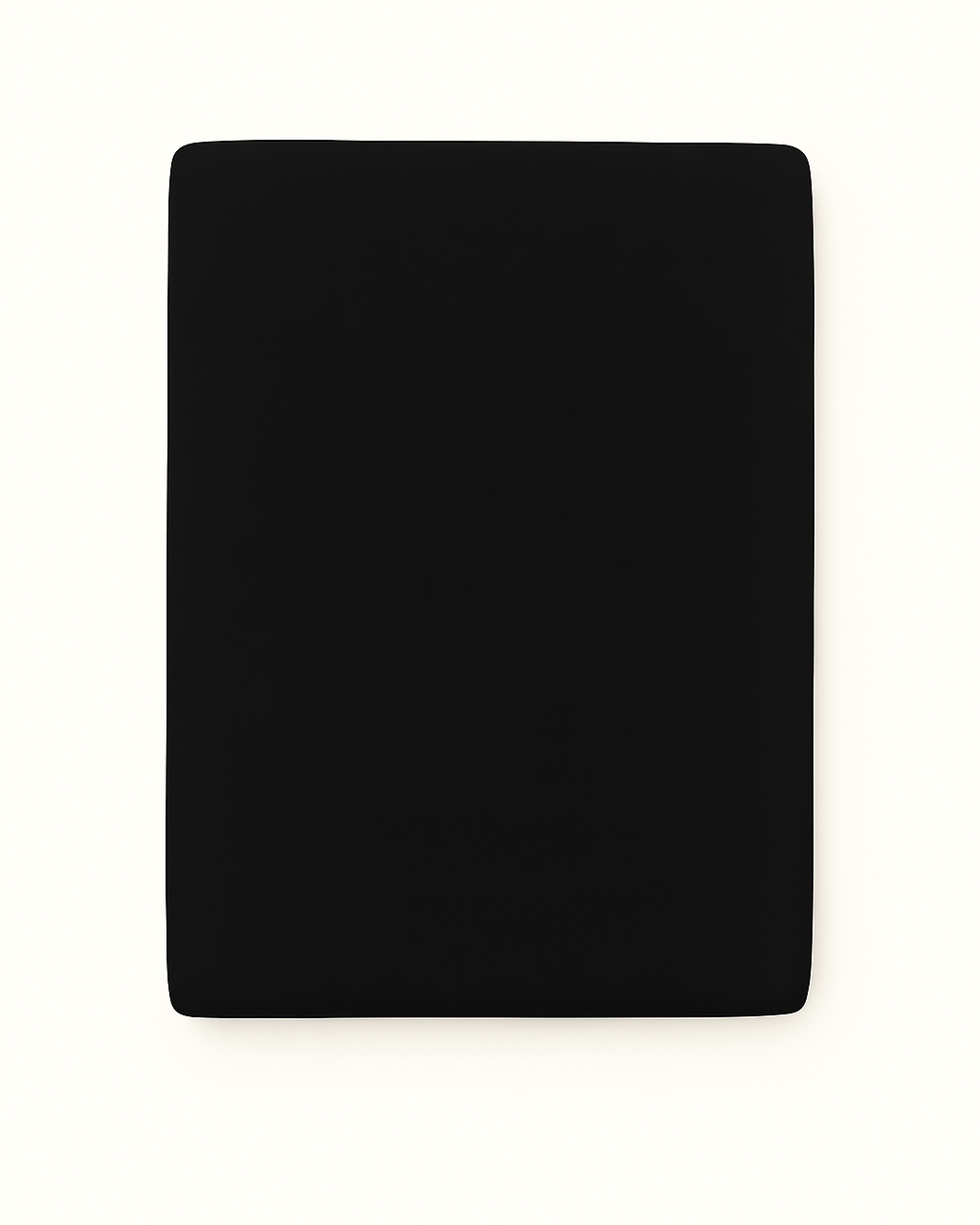 Washed Cotton Quilted Mattress Fitted Sheet– Black