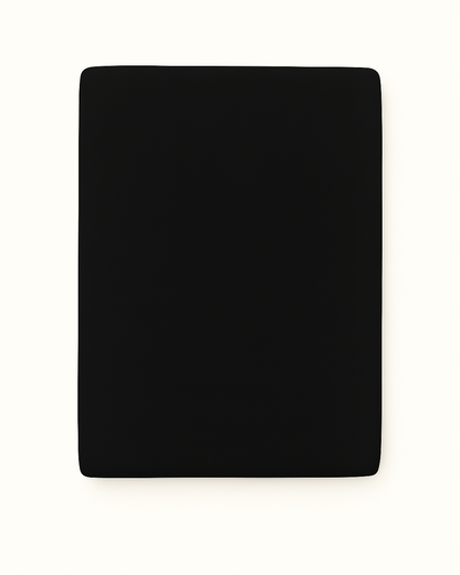 Washed Cotton Quilted Mattress Fitted Sheet– Black