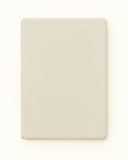 Washed Cotton Quilted Mattress Fitted Sheet – Ivory