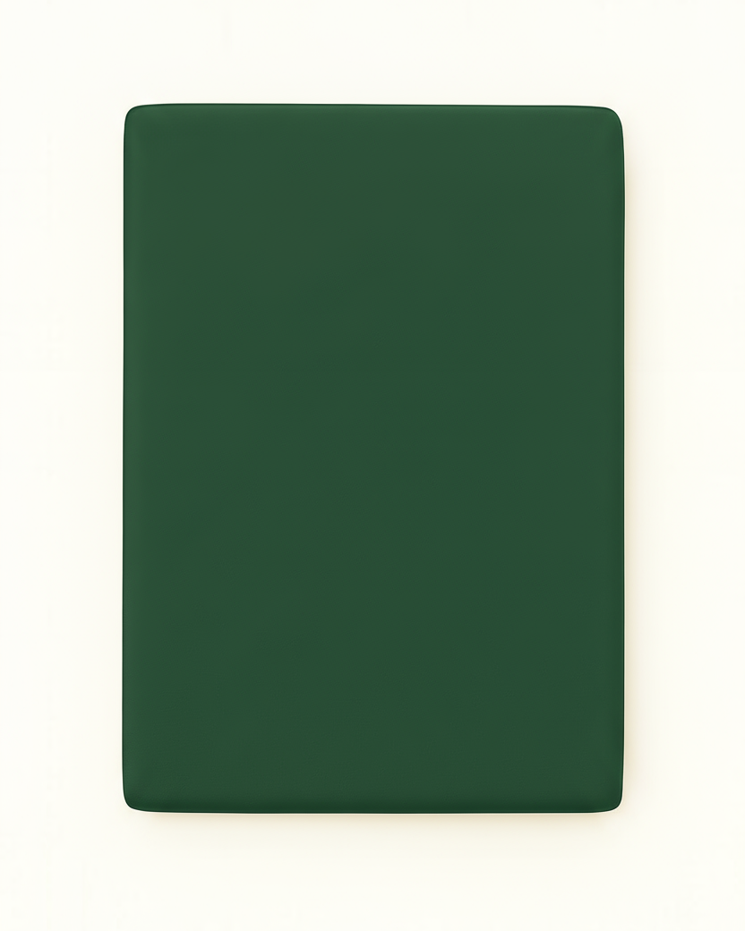 Washed Cotton Quilted Mattress Fitted Sheet – Deep green