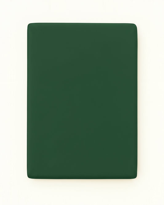 Washed Cotton Quilted Mattress Fitted Sheet – Deep green
